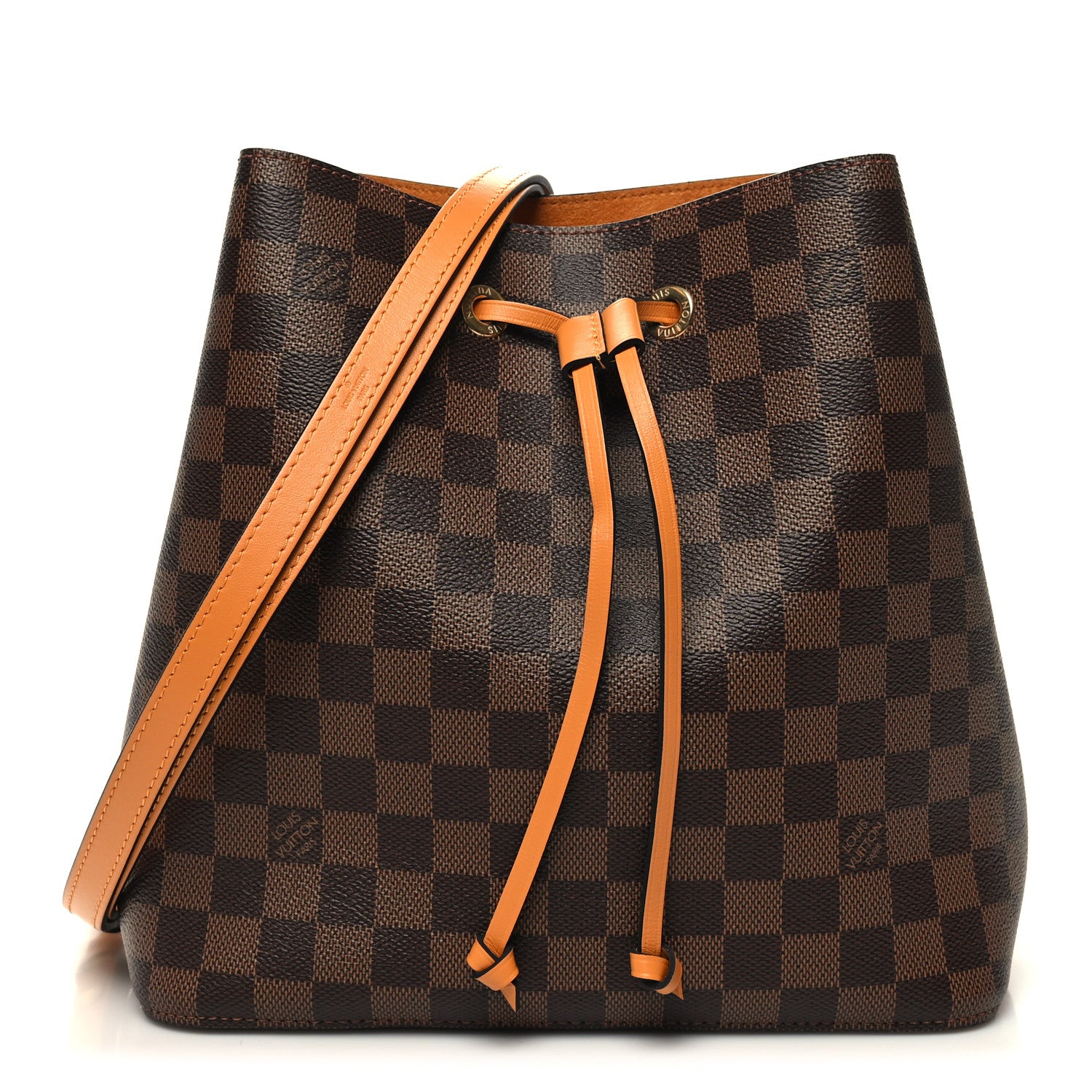 Louis Vuitton Damier Ebene Neonoe MM Safran 1 of 9