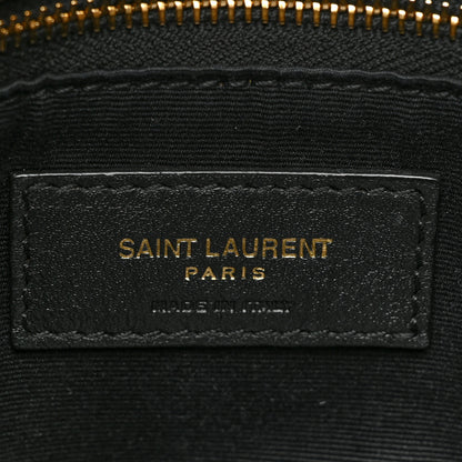 Saint Laurent Lambskin Quilted Small Loulou Puffer Monogram Chain Satchel Dark Beige 5 of 15