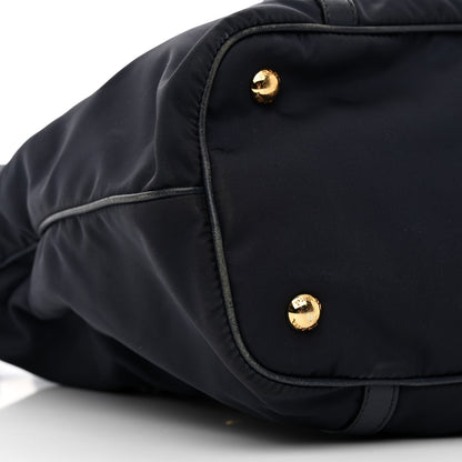 Prada Saffiano Tessuto Nylon Logo Shopping Tote Royal Blue 10 of 16