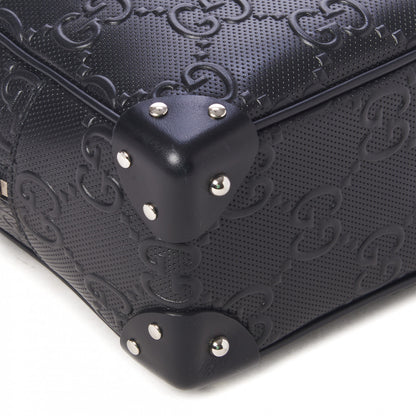 Gucci Calfskin GG Tennis Embossed Square Messenger Bag Black 5 of 8