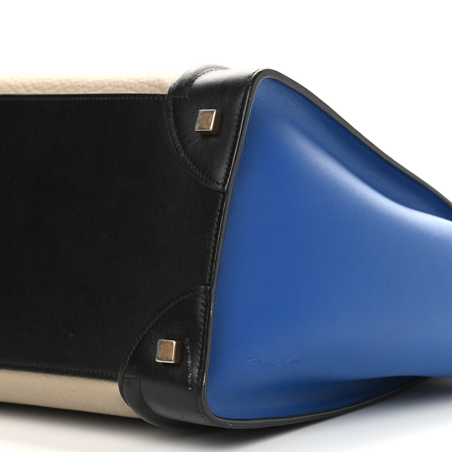 Celine Elephant Calfskin Mini Tri-Color Luggage Beige 14 of 15