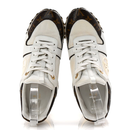 Louis Vuitton Calfskin Monogram Run Away Sneakers 38 White 2 of 9