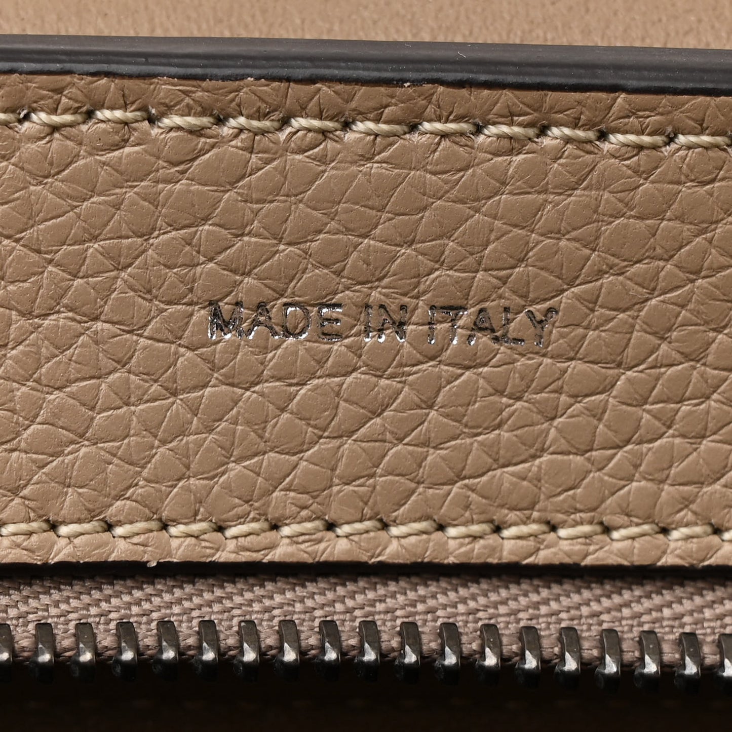 Drummed Calfskin Suede Medium Trapeze Dune
