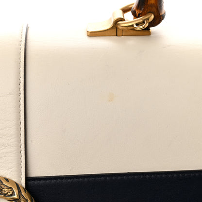 Gucci Calfskin Bamboo Web Large Dionysus Top Handle Bag White Blue Hibiscus Red 13 of 14