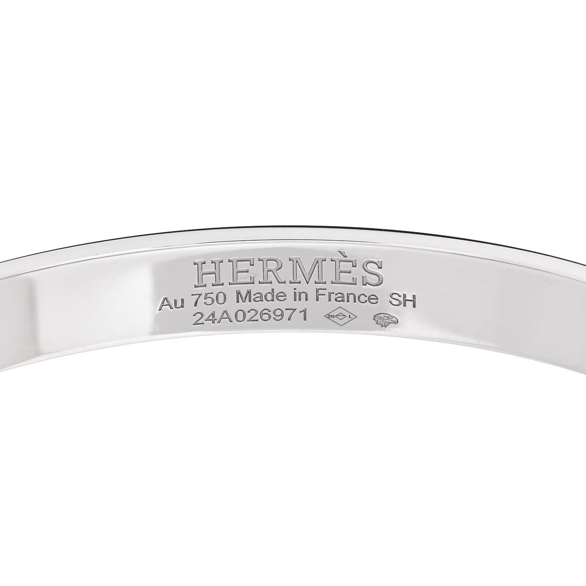 18K White Gold Diamond PM Collier De Chien Bracelet SH