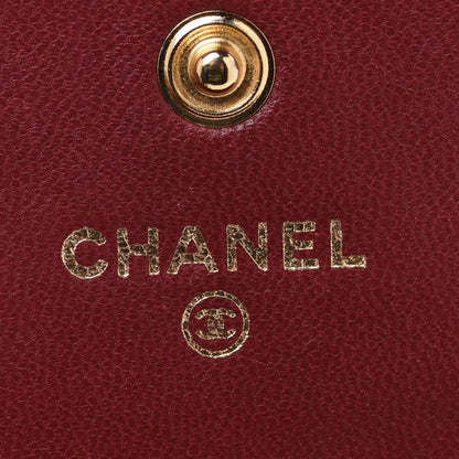 Chanel Lambskin Quilted Boy Flap Wallet Dark Red 6 of 16
