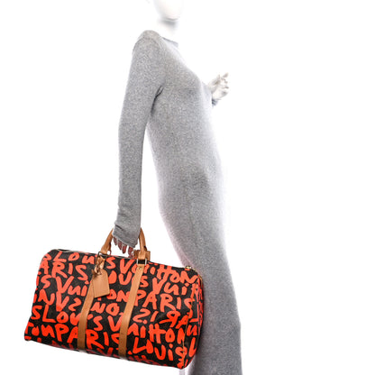 Louis Vuitton Monogram Graffiti Keepall 50 Orange 3 of 11