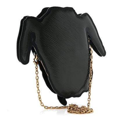 Louis Vuitton Epi Catogram Dog Face Clutch Black 3 of 8