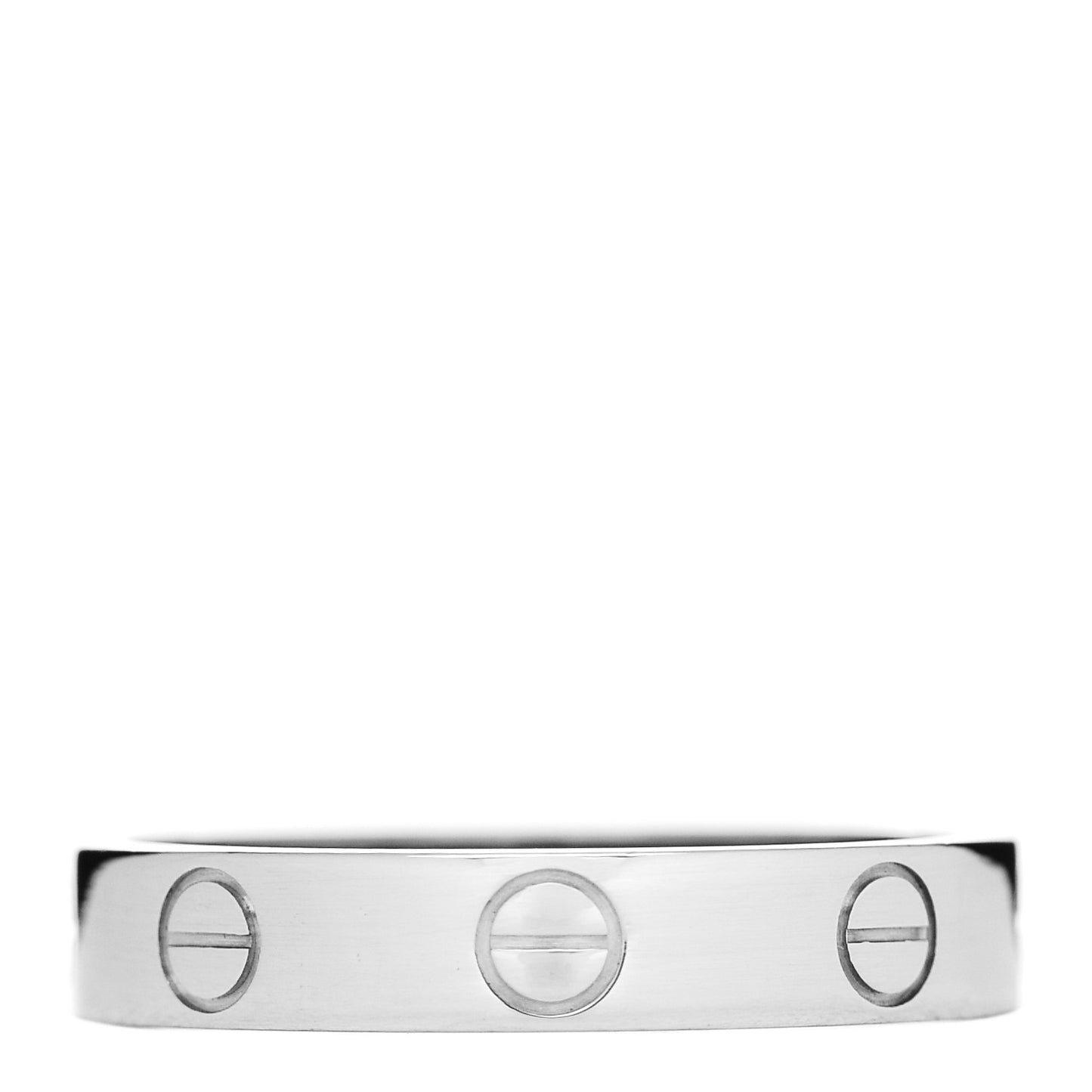 18K White Gold 3.5mm LOVE Wedding Band Ring 53 6.25