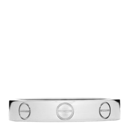 Cartier 18K White Gold 3.5mm LOVE Wedding Band Ring 53 6.25 1 of 5