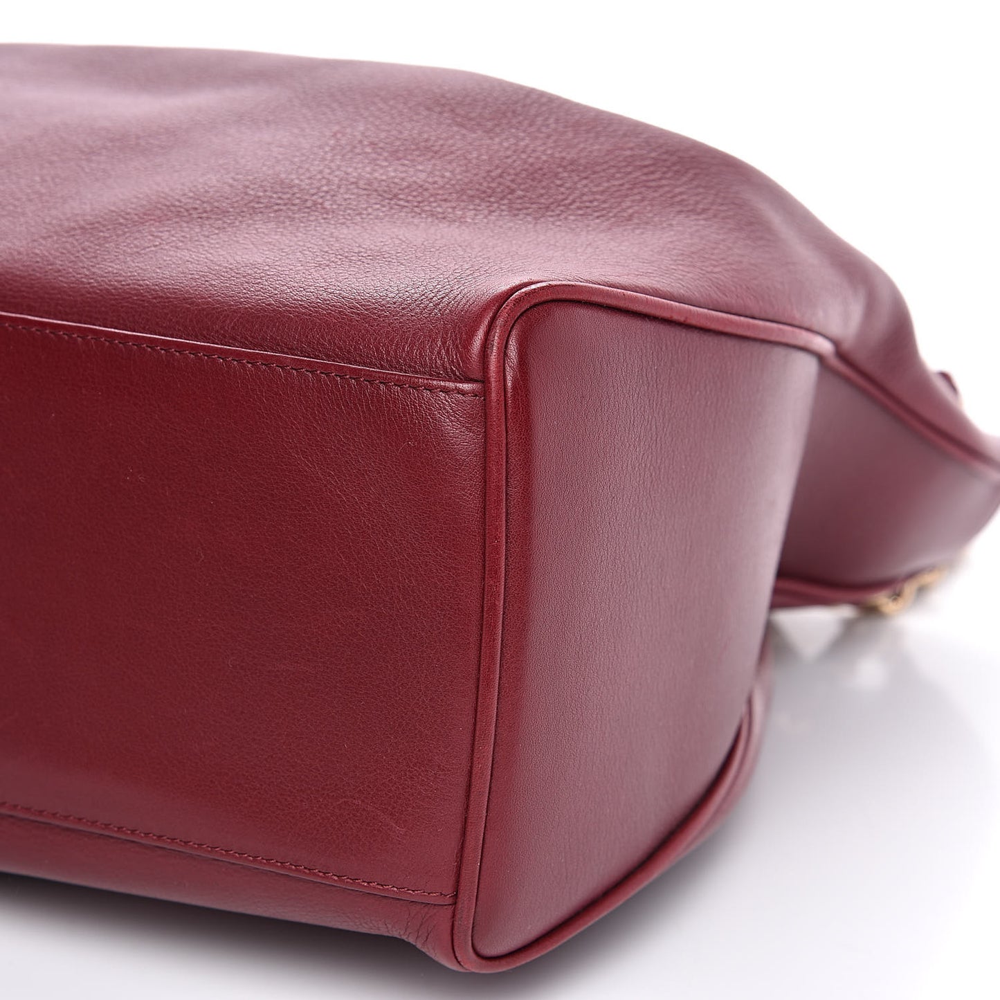 Deerskin Drawstring Shoulder Bag Red