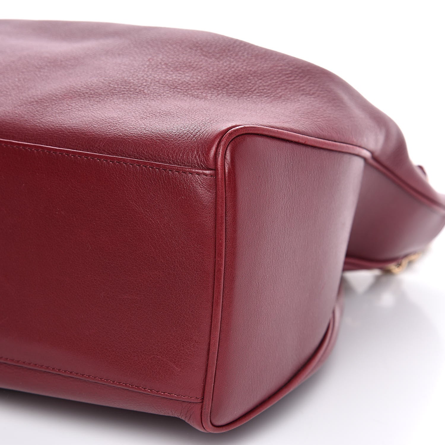 Chanel Deerskin Drawstring Shoulder Bag Red 9 of 12