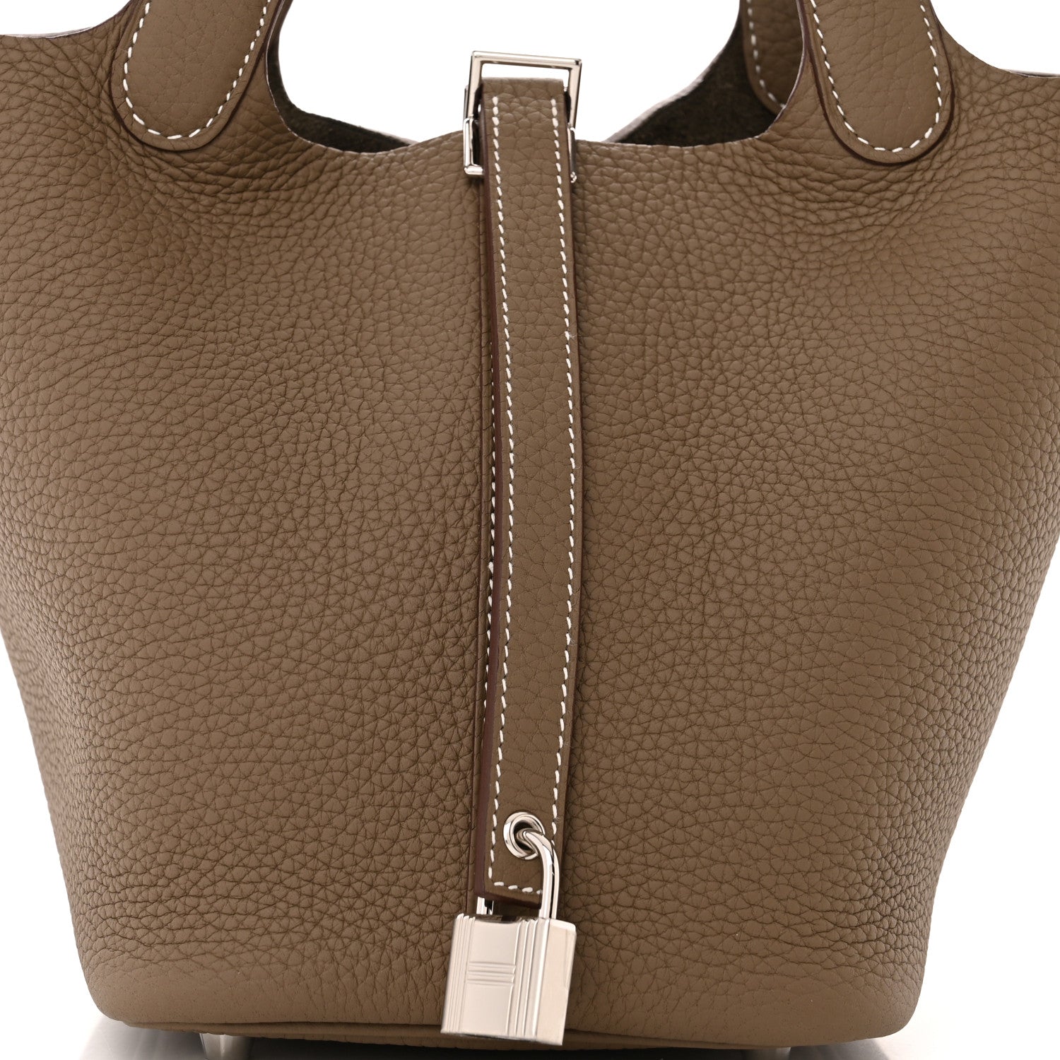 Hermes Taurillon Clemence Picotin Lock 18 PM Etoupe 8 of 11