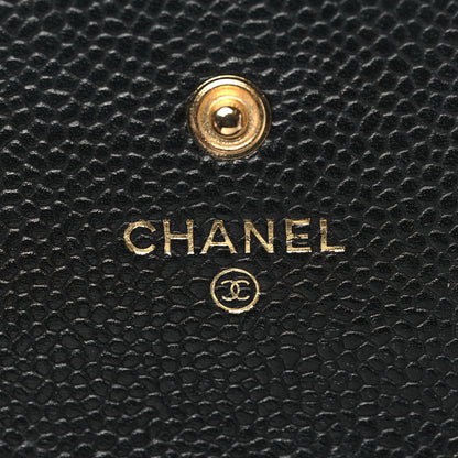 Chanel Caviar Quilted Large Gusset Flap Wallet Black 6 of 10