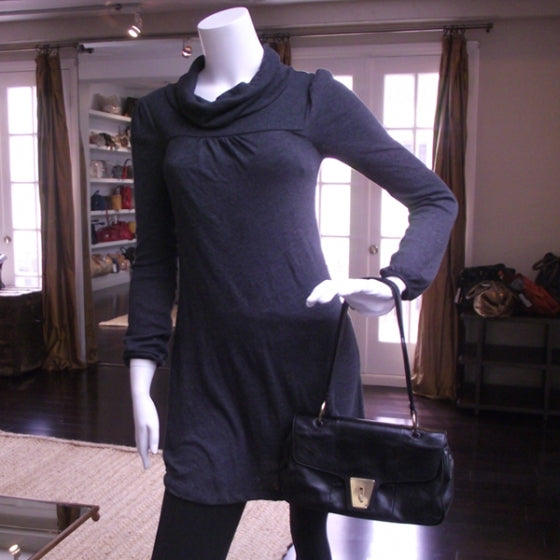 Python Flap Shoulder Bag Black