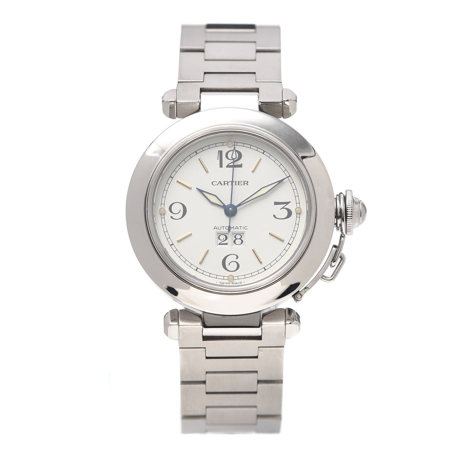 Cartier Stainless Steel 35mm Pasha C Big Date Automatic Watch 1 of 5