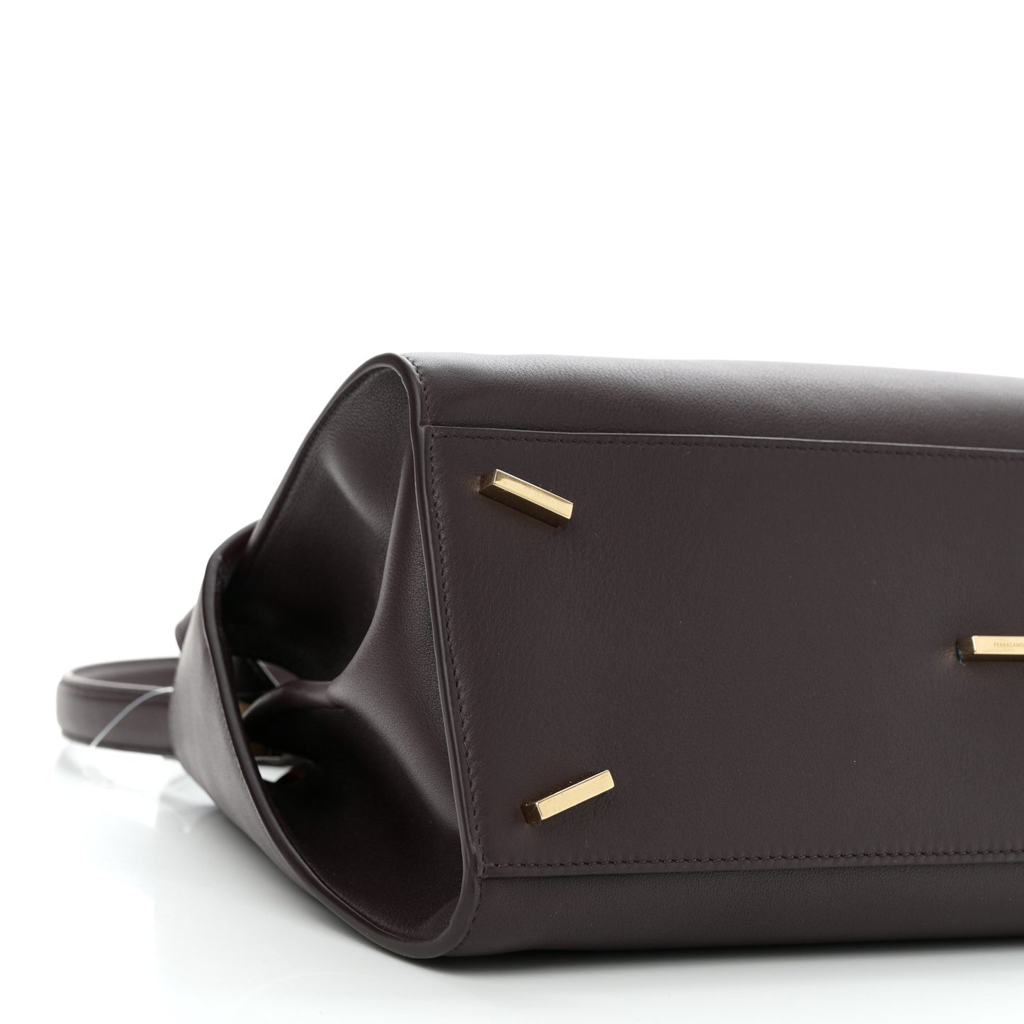 Calfskin Medium Hug Soft Bicolor Shoulder Bag Oxblood Borgogna