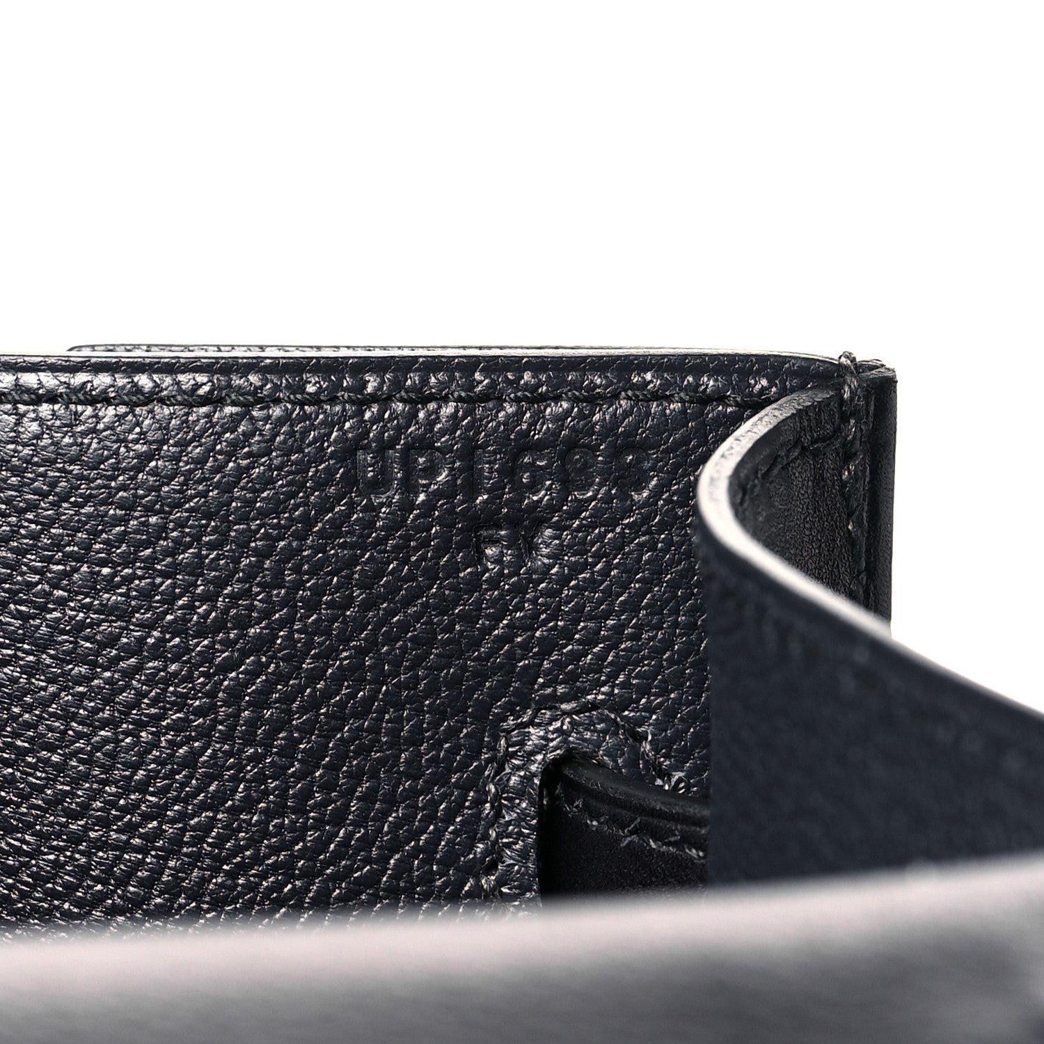 Hermes Evergrain Matte Alligator Kelly Depeches 25 Pouch Black Bleu Nuit 7 of 12