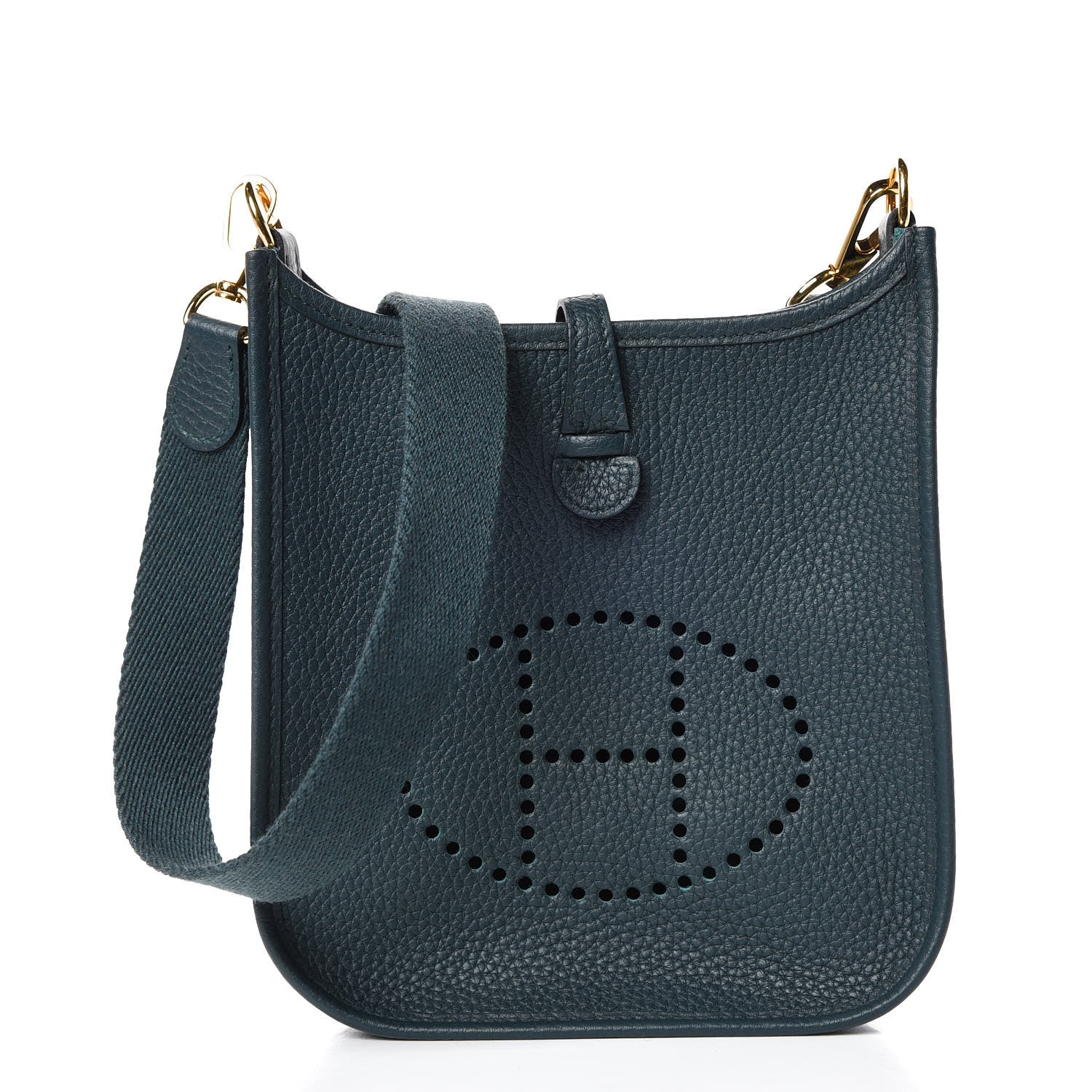 Hermes Taurillon Clemence Evelyne TPM Vert Cypress 1 of 10