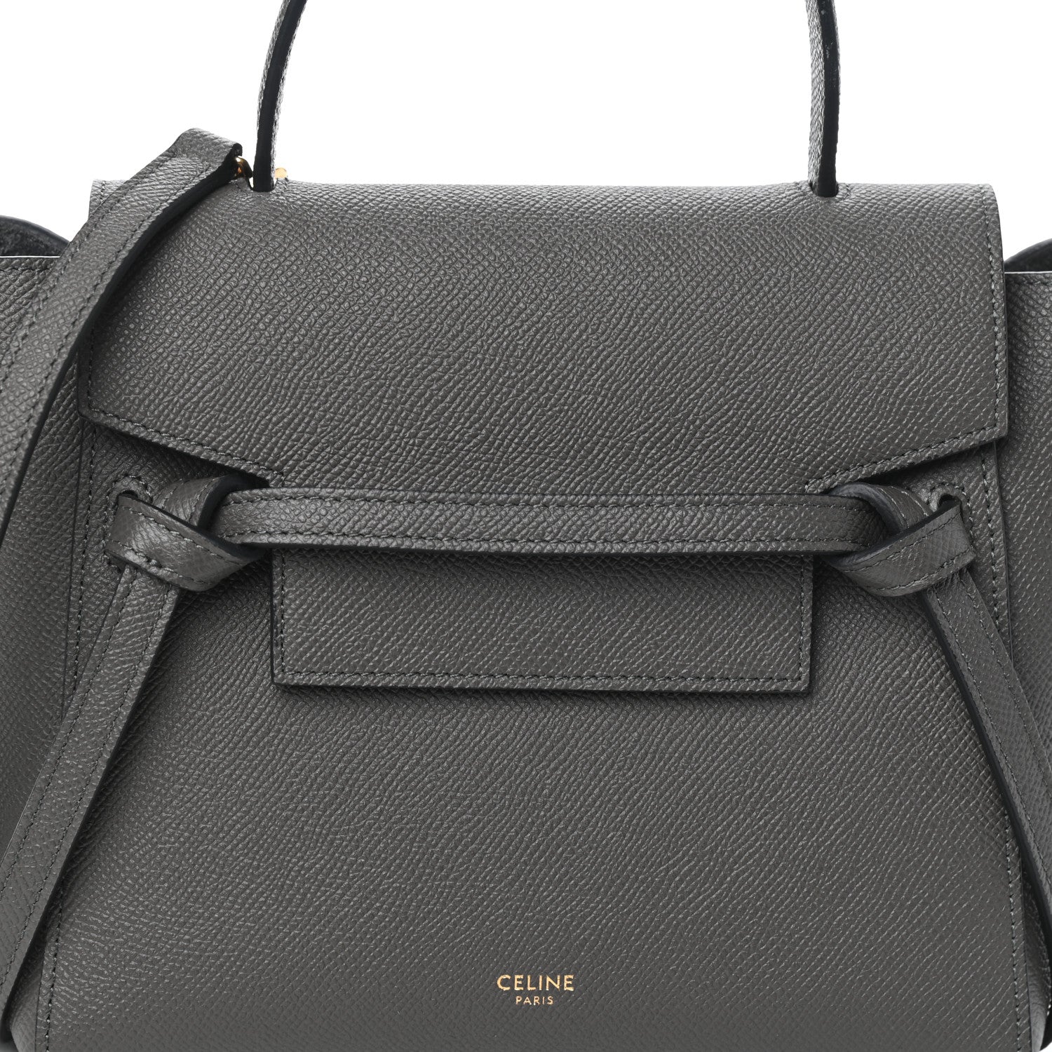 Celine Grained Calfskin Nano Belt Bag Grey 7 of 9