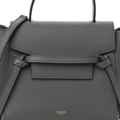 Celine Grained Calfskin Nano Belt Bag Grey 7 of 9