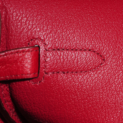 Hermes Taurillon Clemence Birkin 40 Rouge Garance 12 of 32