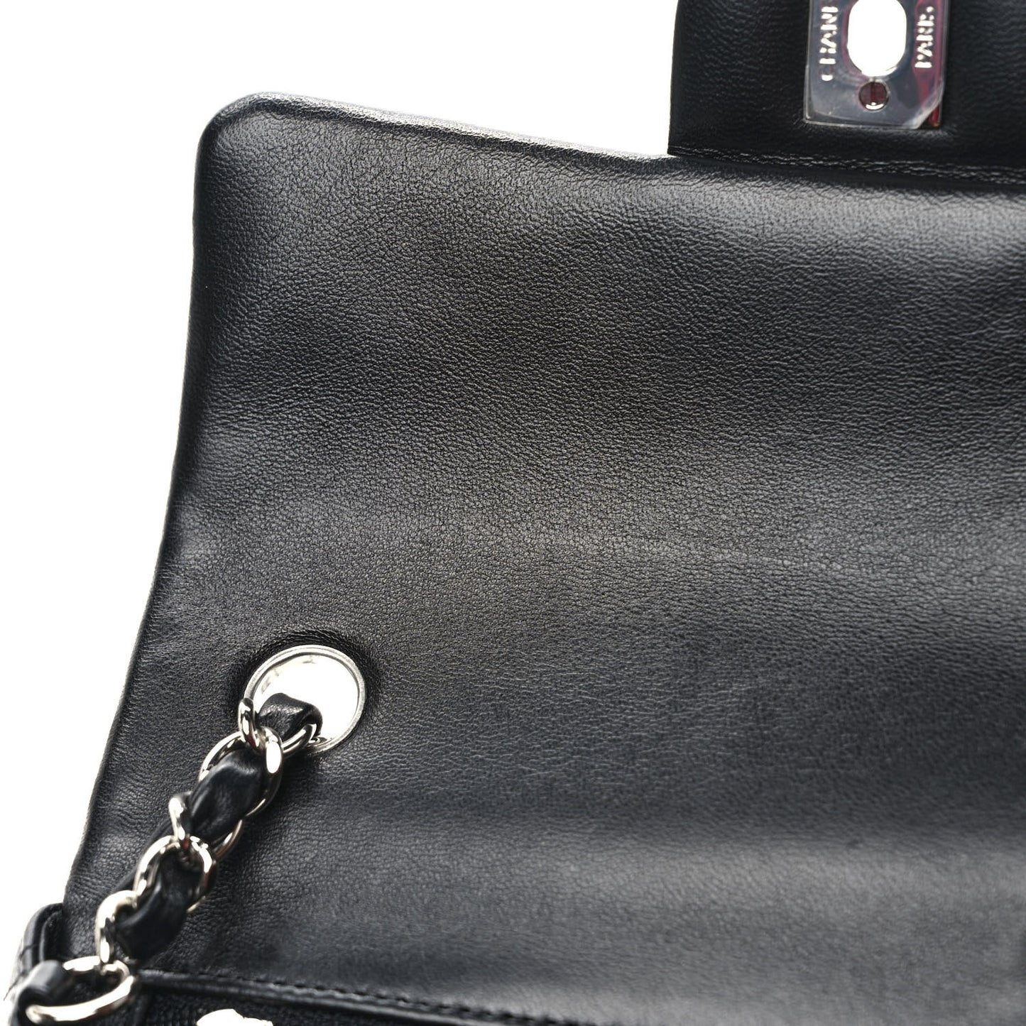 Lambskin Quilted Mini Rectangular Flap Black