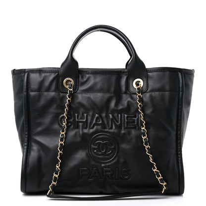 Chanel Calfskin Small Deauville Tote Black 3 of 13