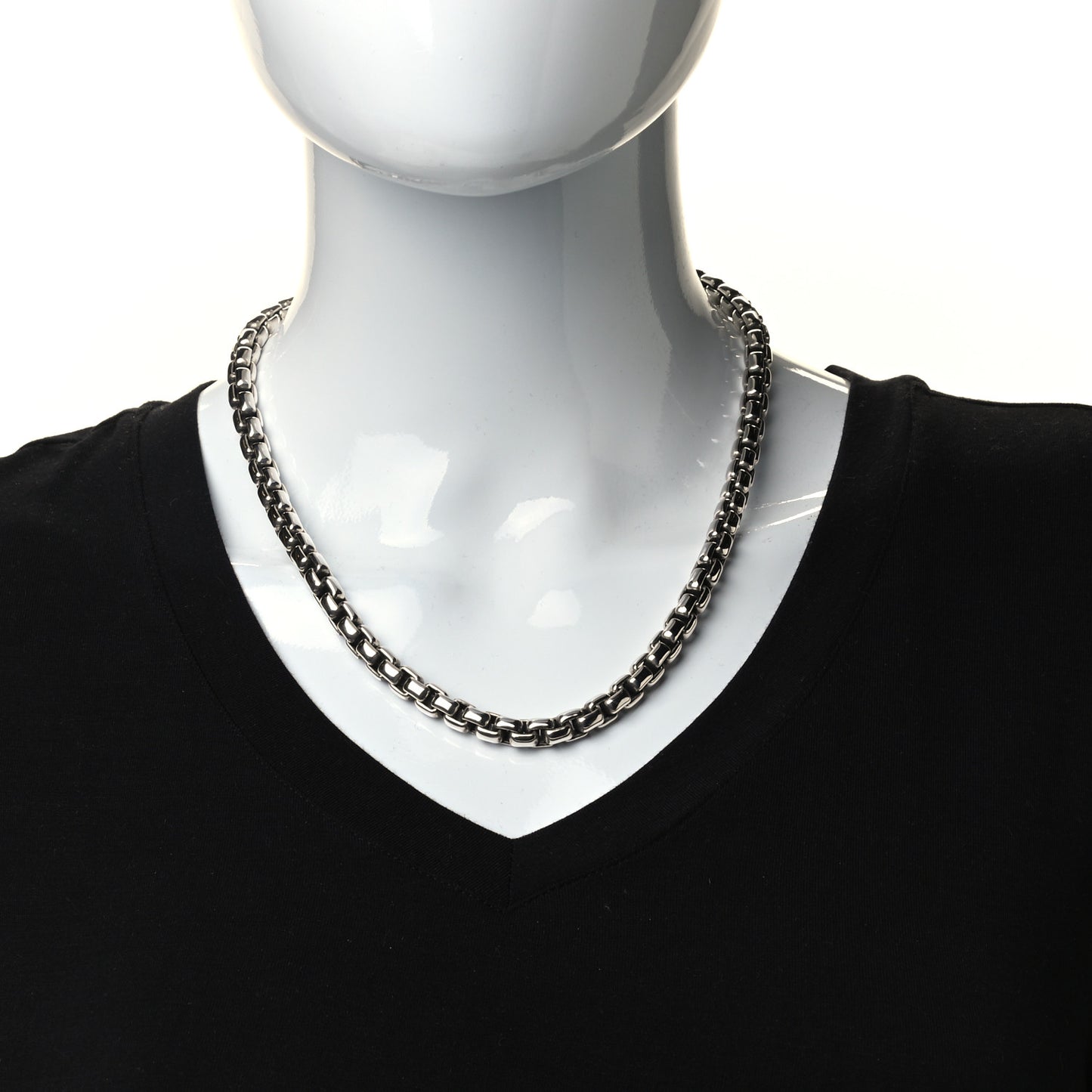 Sterling Silver 7.5mm Box Chain Necklace 20"
