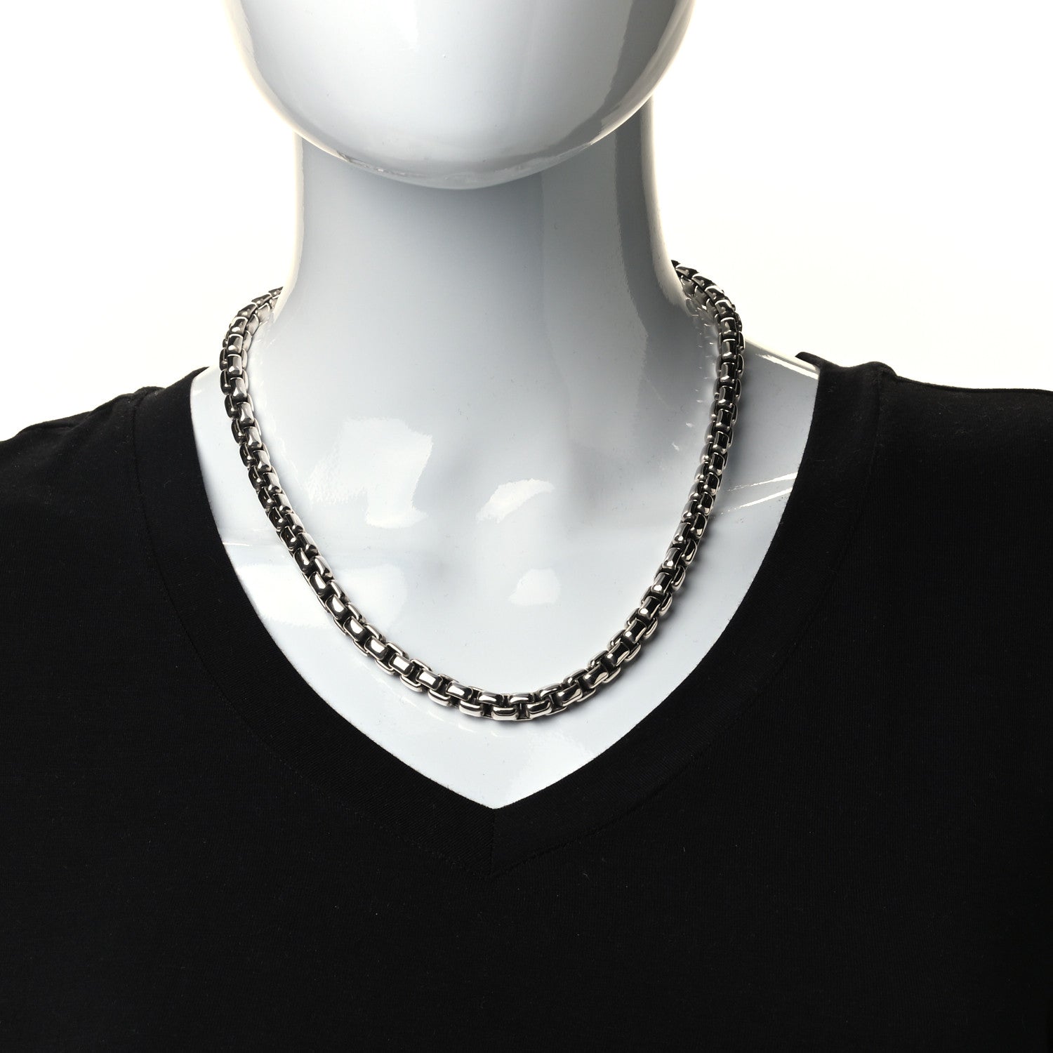 David Yurman Sterling Silver 7.5mm Box Chain Necklace 20" 2 of 5