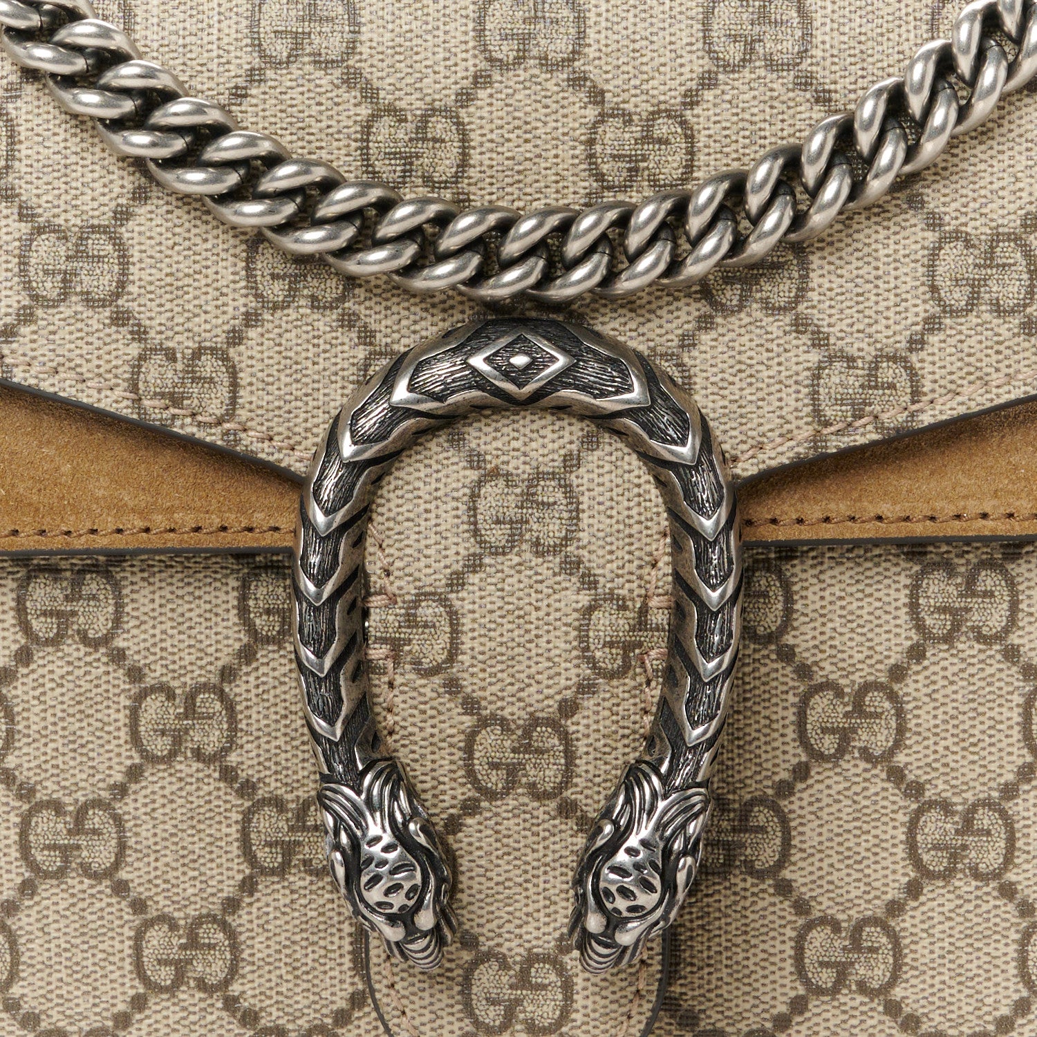 Gucci GG Supreme Monogram Small Dionysus Shoulder Bag Taupe 8 of 13