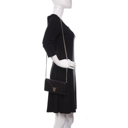 Christian Dior Lambskin Diorama Croisiere Chain Wallet Black 2 of 9