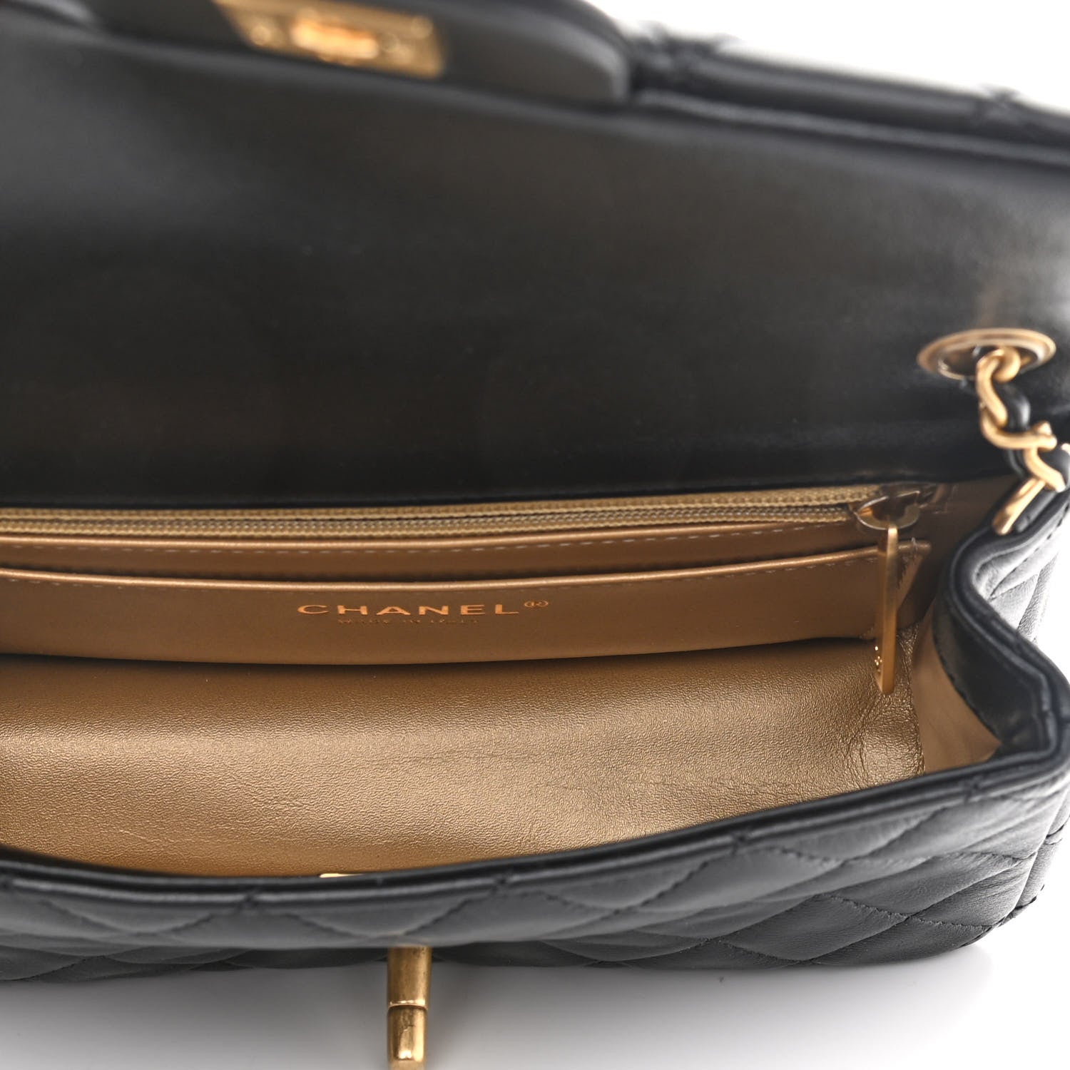 Chanel Lambskin Quilted Mini Rectangular Pearl Crush Flap Black 5 of 9