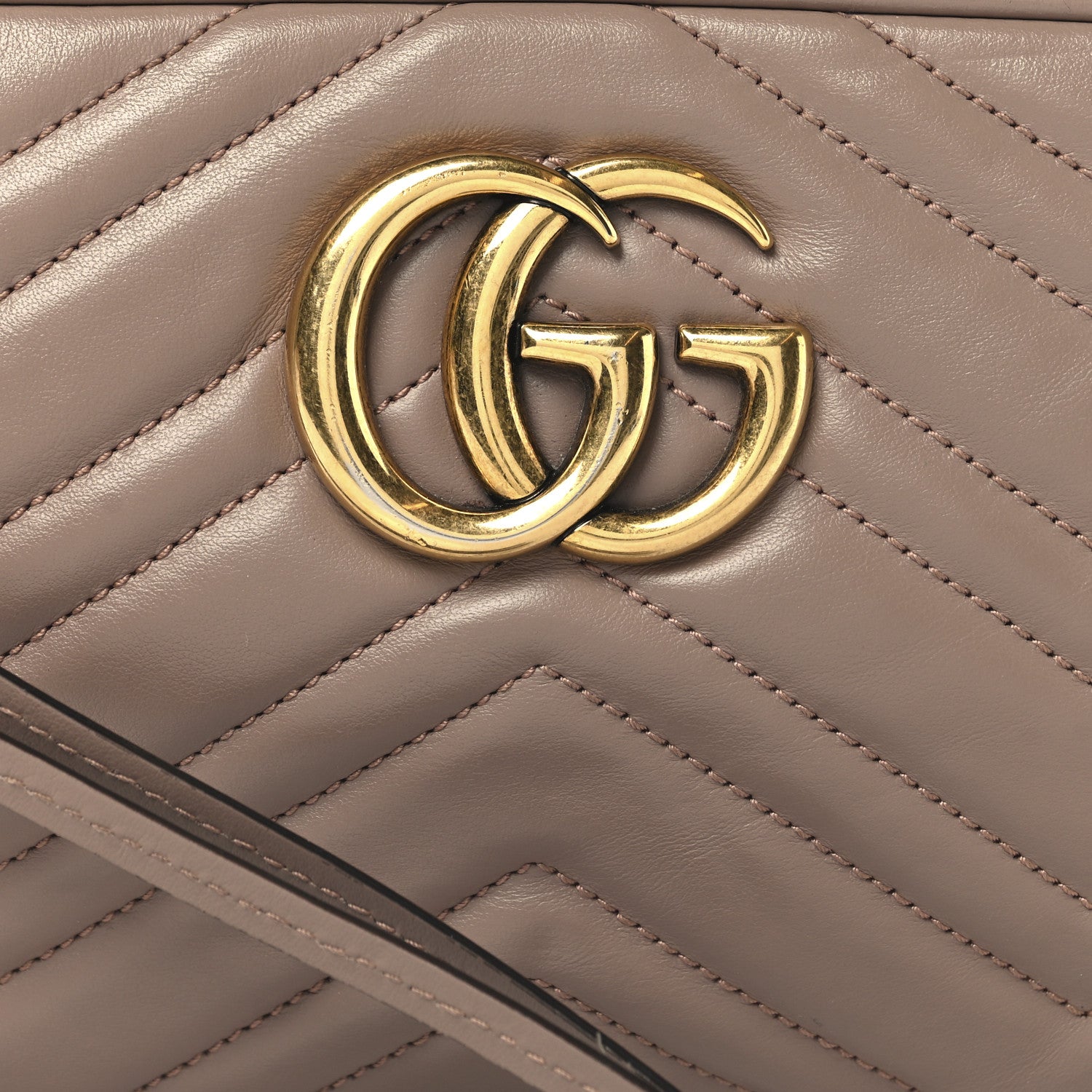 Gucci Calfskin Matelasse Small GG Marmont Chain Shoulder Bag Porcelain Rose 8 of 13