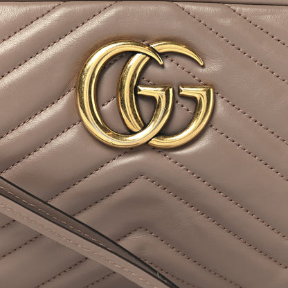 Gucci Calfskin Matelasse Small GG Marmont Chain Shoulder Bag Porcelain Rose 8 of 13