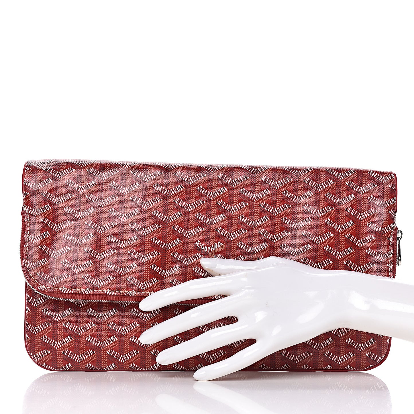 Goyardine Sainte Marie Soft Clutch Red