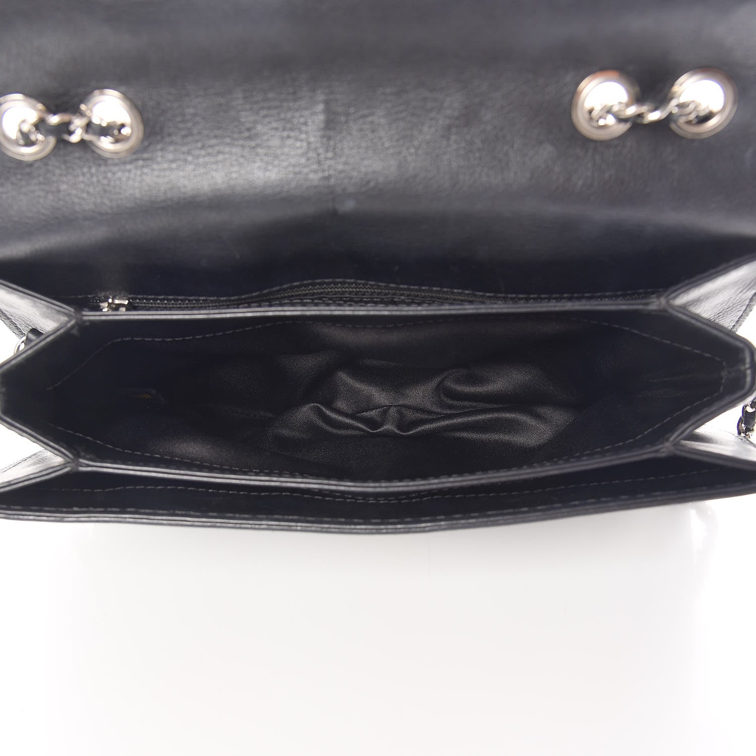 Chanel Calfskin Stitch Medium Flap Black 5 of 12