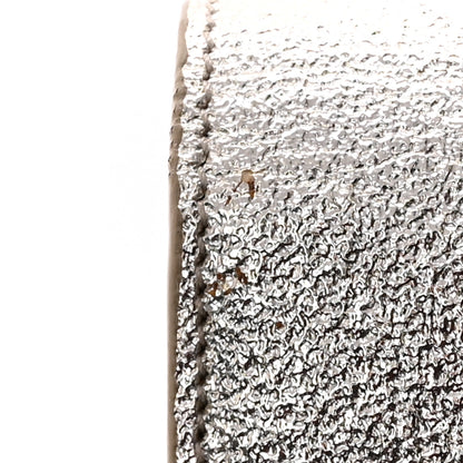 Saint Laurent Metallic Textured Calfskin Classic Monogram Cassandre Clutch Pale Gold 9 of 9