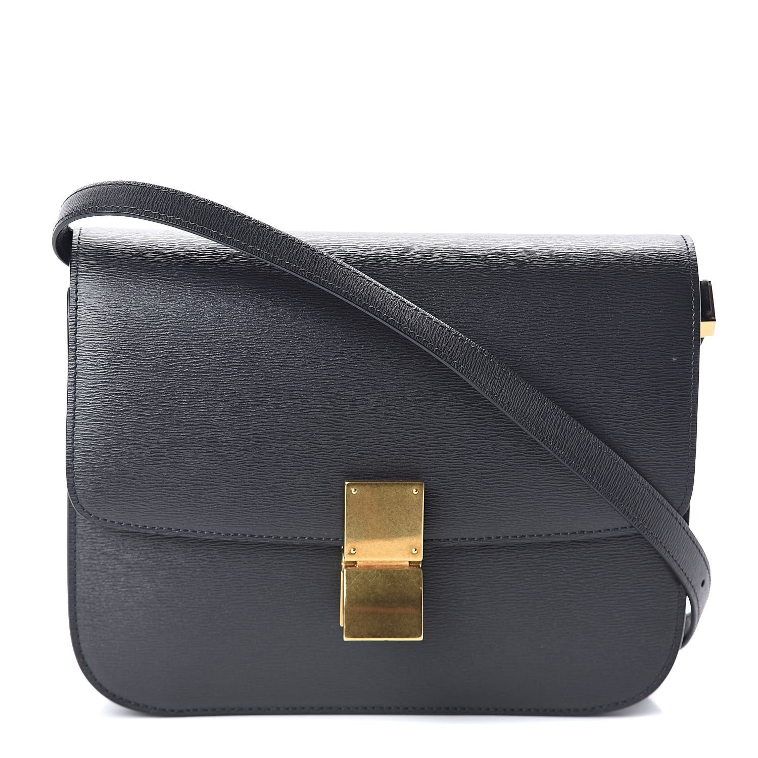 Celine Liege Calfskin Medium Classic Box Flap Bag Anthracite 1 of 9