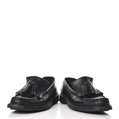 Gucci Calfskin Mens Tassel Fringe Loafers 7.5 Black 9 of 21