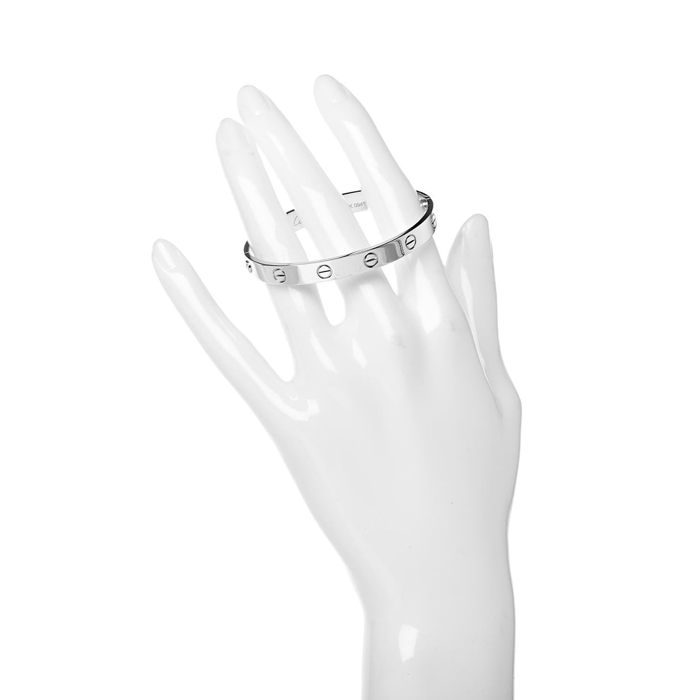 18K White Gold LOVE Bracelet 16