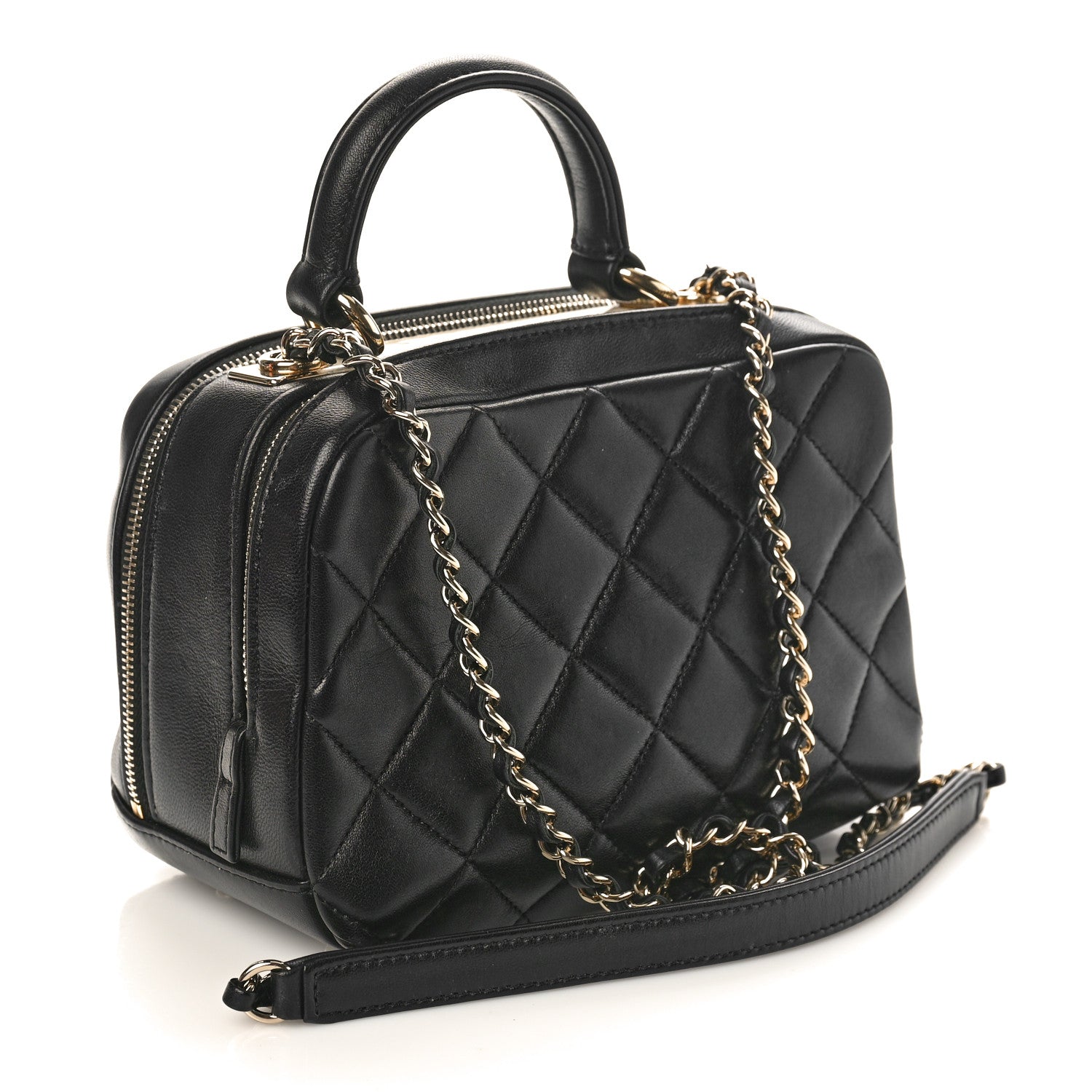 Chanel Lambskin Quilted Small Trendy CC Bowling Bag Black 2 of 10