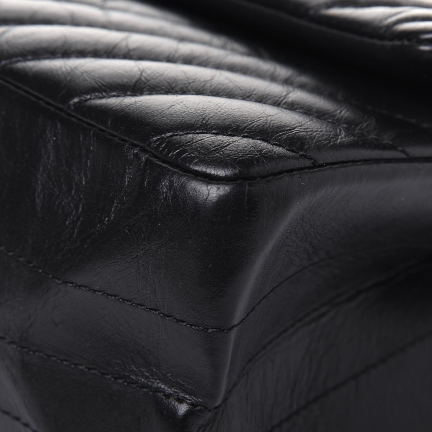 Chanel Aged Calfskin Chevron Quilted 2.55 Reissue 226 So Black 12 of 16