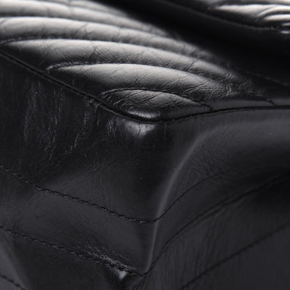 Chanel Aged Calfskin Chevron Quilted 2.55 Reissue 226 So Black 12 of 16