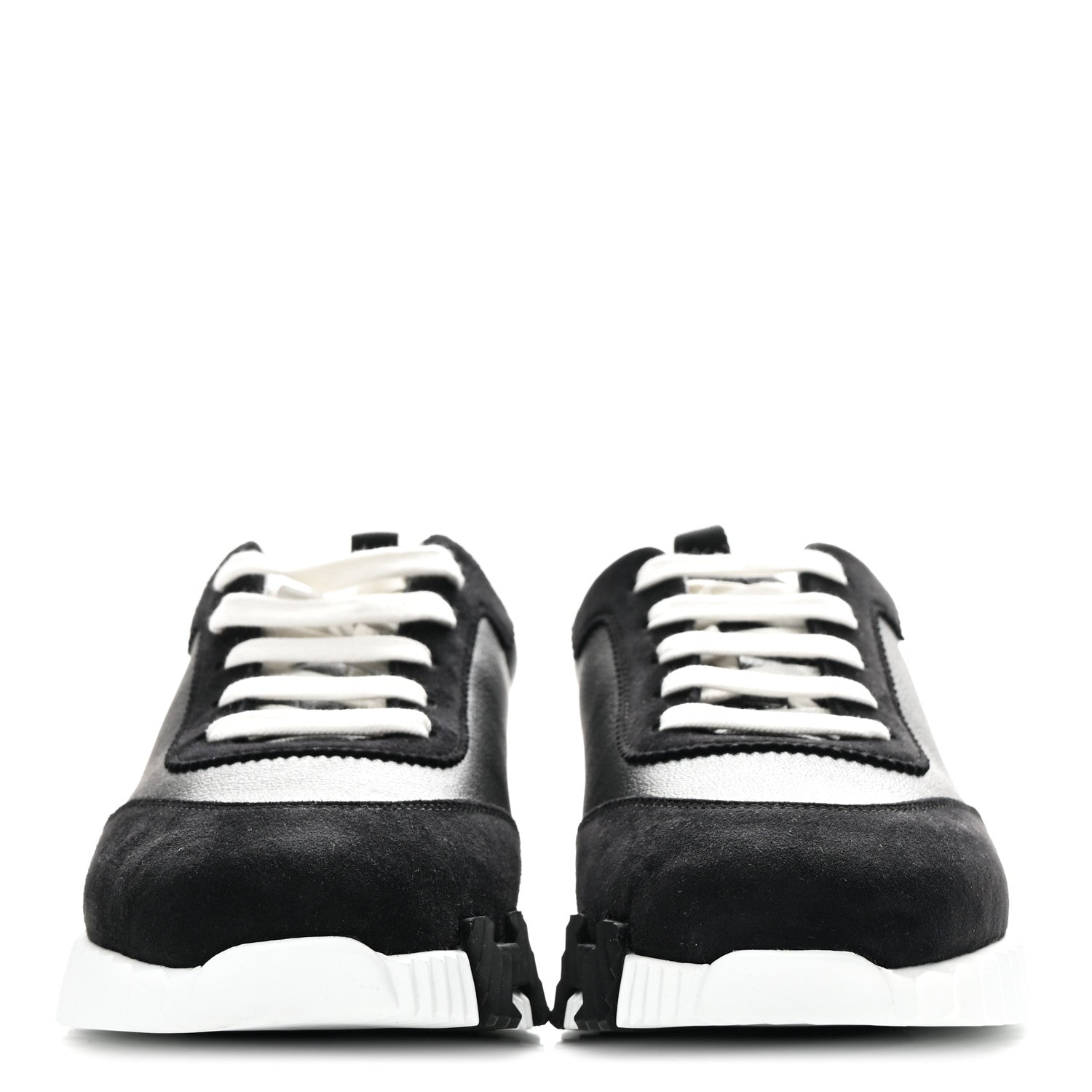 Hermes Goatskin Suede Goatskin Bouncing Sneakers 38.5 Black 3 of 10