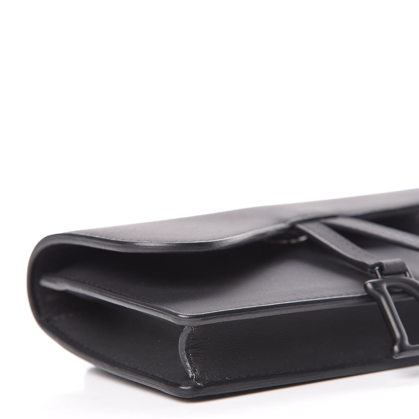 Ultra Matte Calfskin Saddle Belt Bag Black