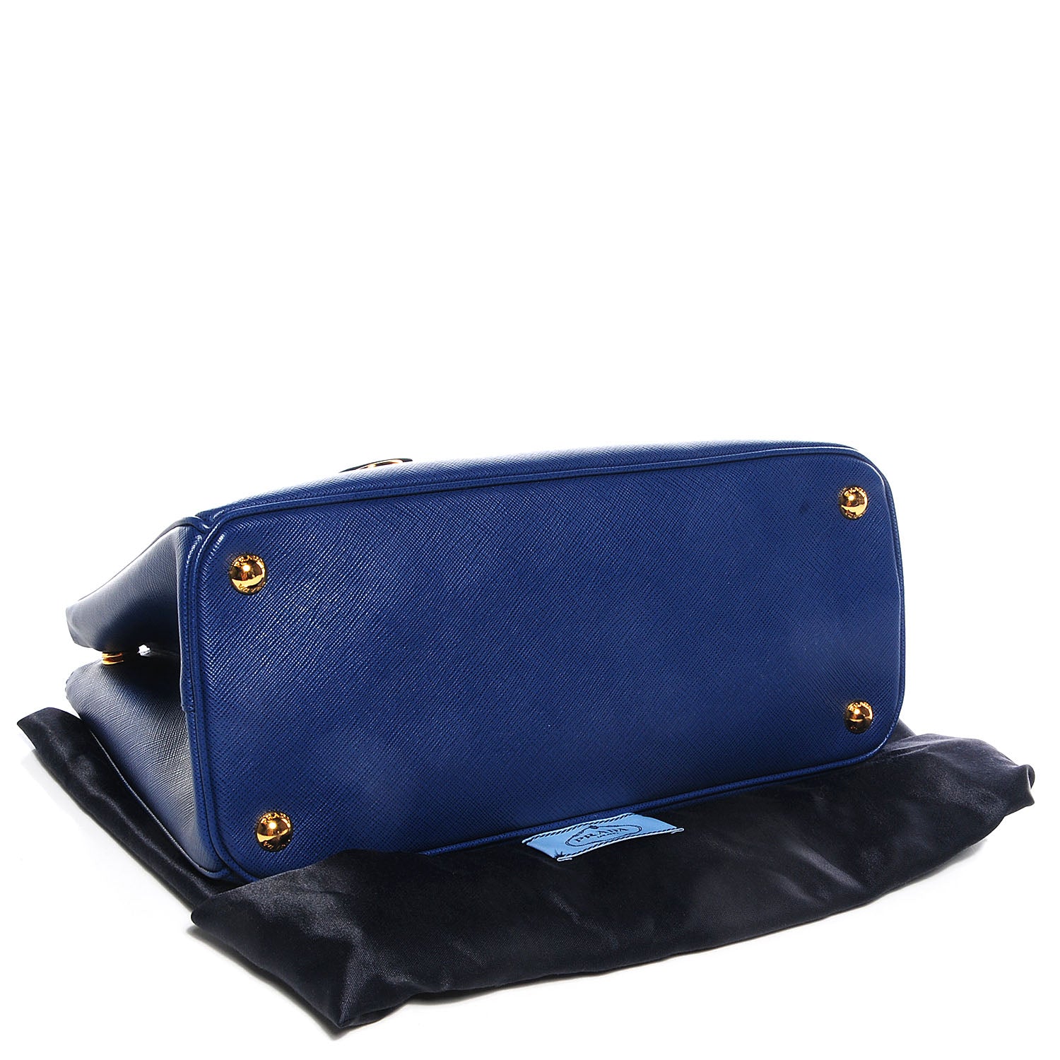 Prada Saffiano Lux Small Double Zip Tote Bleuette 4 of 14