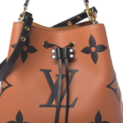 Louis Vuitton Empreinte Monogram Giant Crafty Neonoe MM Caramel Black 10 of 12