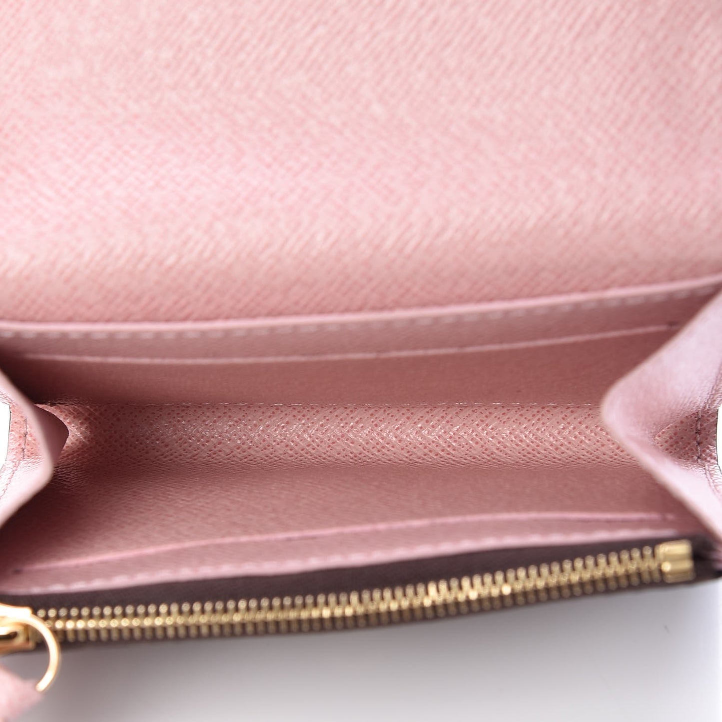 Damier Ebene Rosalie Coin Purse Rose Ballerine