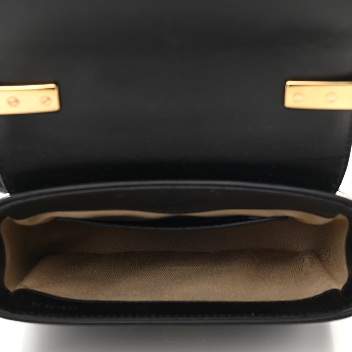 Shiny Calfskin Suede Mini C Double Carry Black